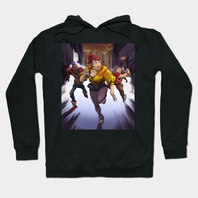 April runing from Rocksteady and Bebop Hoodie by markodjeska